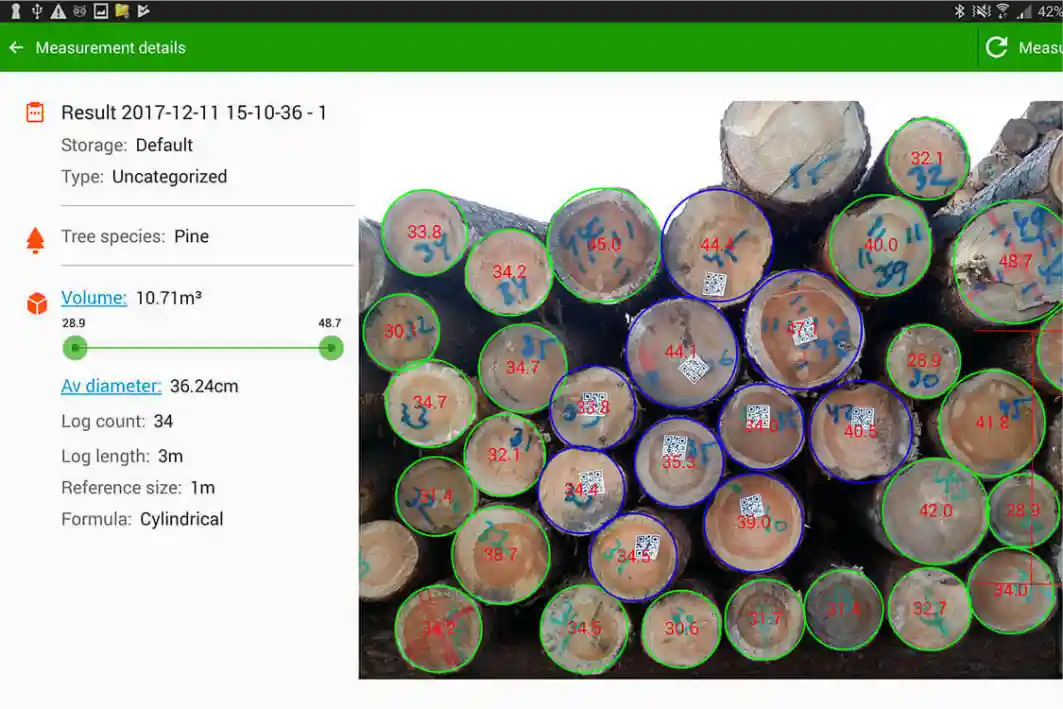 In addition to diameters, now Timbeter detects QR Codes – Perfect solution for those exporting logs in containers!