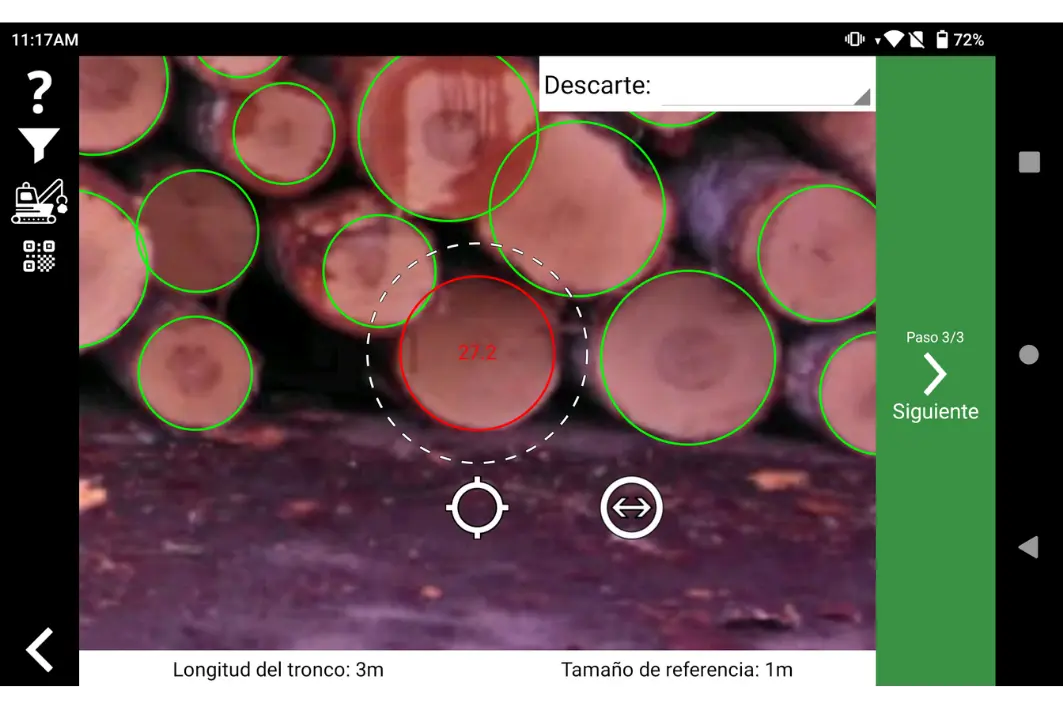 Ajusta los círculos de los troncos Ajusta los círculos de los troncos
