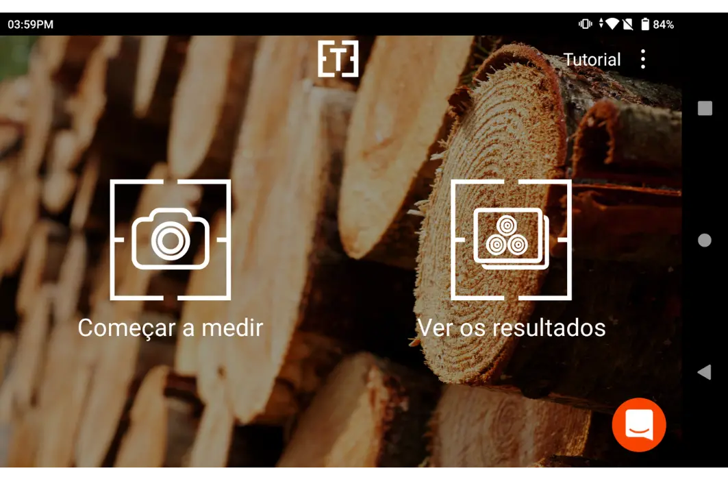 Abra o aplicativo Timbeter